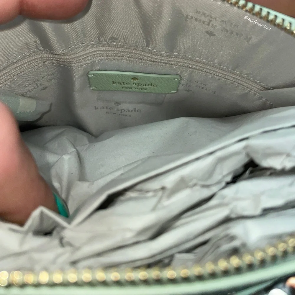 Kate Spade Staci Dome Crossbody in Light Olive NWT - Picture 9 of 10